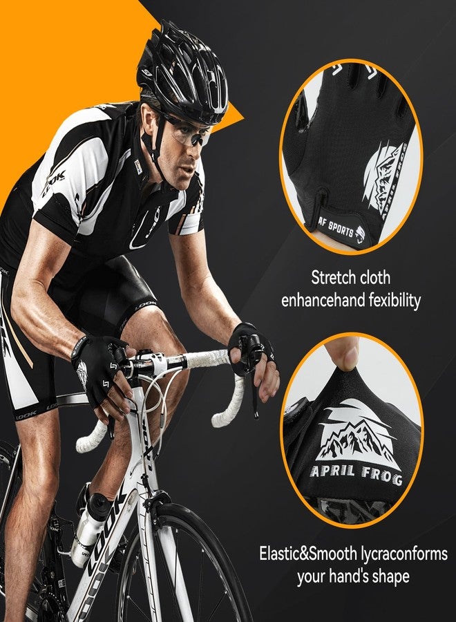 Aprilfrog Bike Cycling Sports Gloves: Half Finger Bicycle Gloves for Men Women with 5MM Gel Pad - Shock-Absorbing Exercise Workout Glove for Biking Gym XL - Image 3